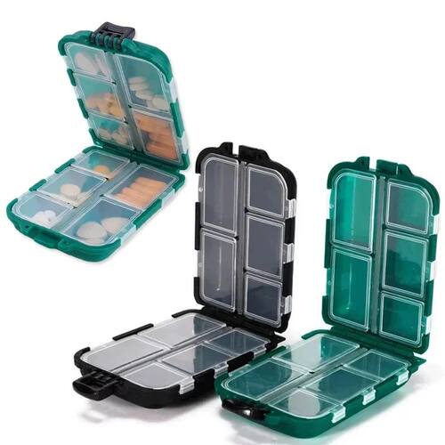Double Layer Protective Medicine Box. Multi Compartment Port