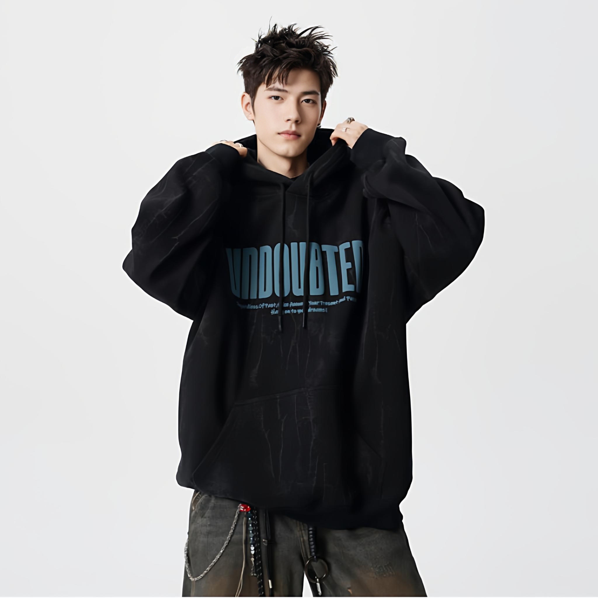 宽松卫衣男美式加厚宽松连帽外套