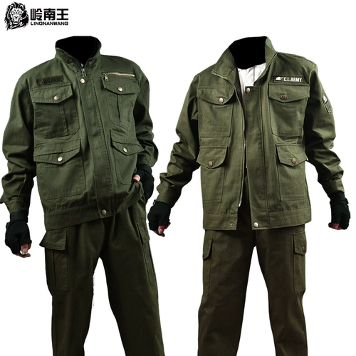 Осенний хлопковый износостойкий камуфляжный дорожный джинсовый комбинезон