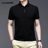男士 时尚 短袖 商务休闲T恤丝光棉修身 上衣 翻领POLO衫 利郎正品