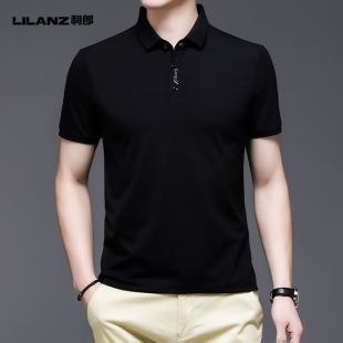 男士 时尚 短袖 商务休闲T恤丝光棉修身 上衣 翻领POLO衫 利郎正品