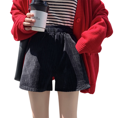 短裤女秋冬款外穿2021雪尼尔休闲