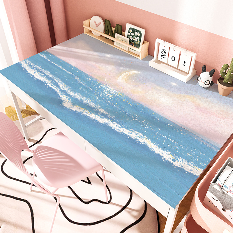 歌妮卡学生书桌垫皮革硅胶卡通