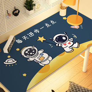 Q弹硅胶护眼书桌垫宇航员学习写字台面垫皮革防水桌布卡通桌面垫