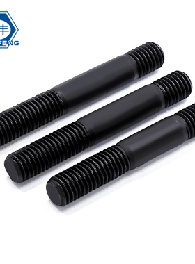 高强度不等长双头螺栓双头螺丝GB898粗杆A型双头螺柱M6M8M10-M42