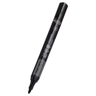 得力油性记号笔防水防油不掉色工地专用红蓝黑色防水大头笔速干粗头笔箱头笔不掉色的木工快递物流专用笔标记