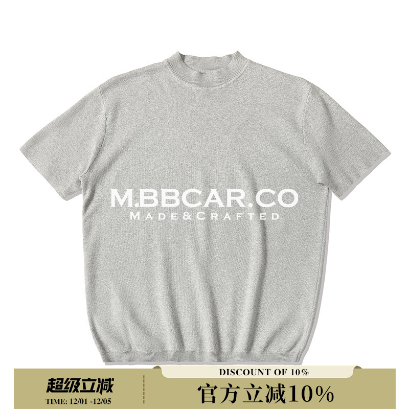 精梳软糯亲肤三色全棉短袖针织衫