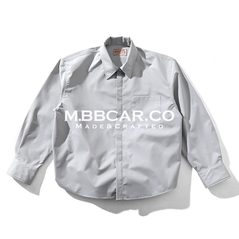MBBCAR窄幅 城市系列 轻量化通勤隐藏纽扣高密防风功能性瀑布衬衫
