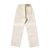 11OZ棉籽壳白胚棉麻质感高腰阔腿赤耳丹宁牛仔裤 MBBCAR窄幅 梦露