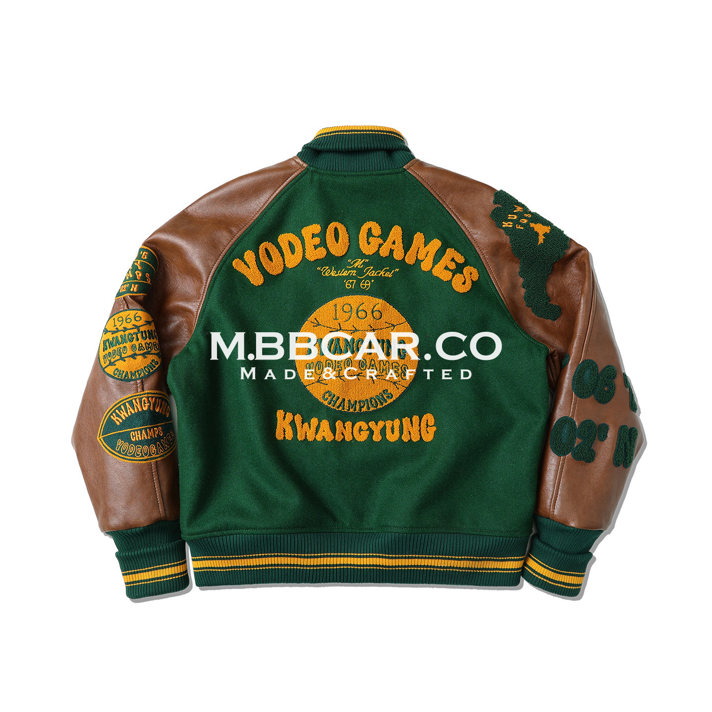 MBBCAR窄幅 800克常春藤8羊毛混纺ivy学院橄榄球棒球服误写夹克