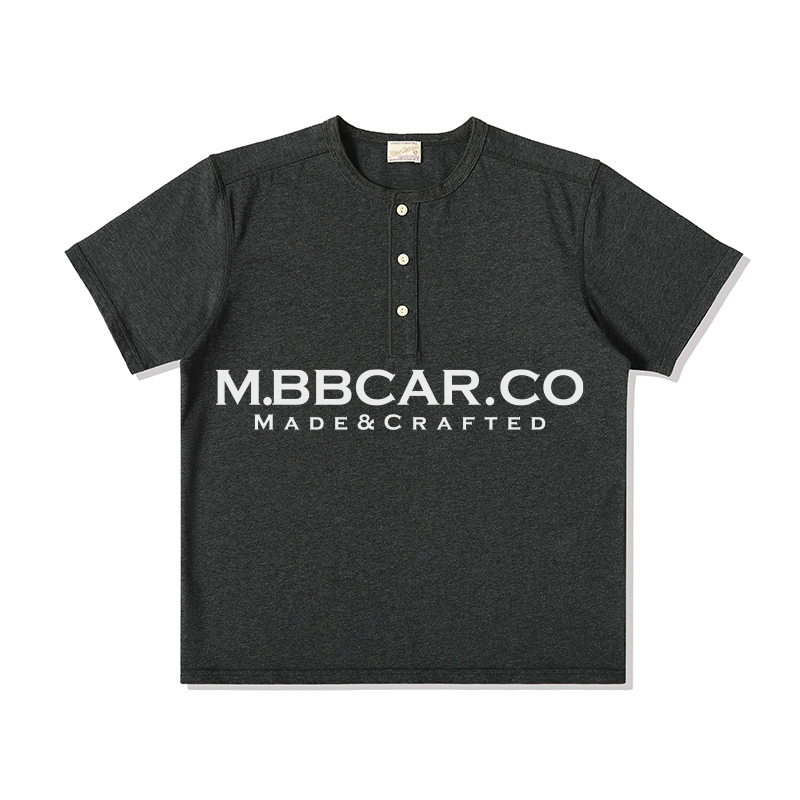 MBBCAR窄幅240G混纱黑花灰T恤