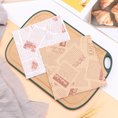 18cm方形汉堡盒垫纸烤面包吐司淋膜纸防油纸三明治包装 纸餐盘烘焙