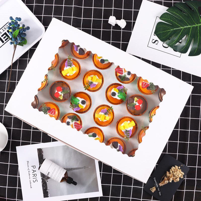 24粒纸杯蛋糕盒甜品打包盒