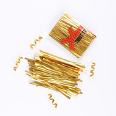 蛋糕扎口金条 铁丝线条 封口金线 金色扎丝 厂家直销扎口金丝条