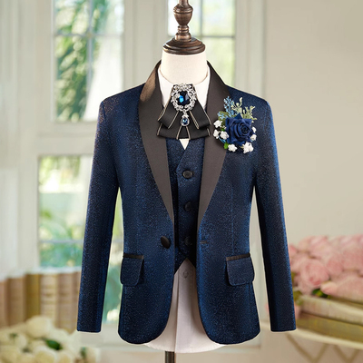 高档闪亮男童西装主持人套装礼服