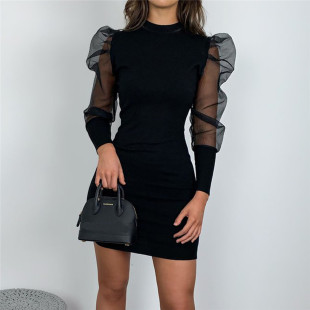 Club Night Mini One Dresses Puff Piece Polyester