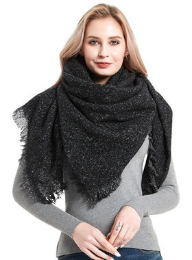 Thickened Women's Shawl Thorn Hair Clip Flower Pure Black