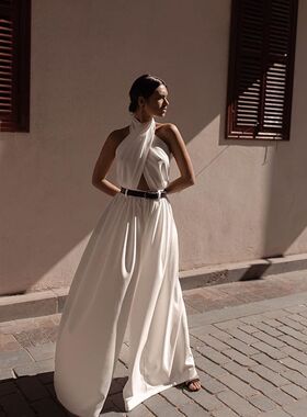 White leotards women's jumpsuits women trousers