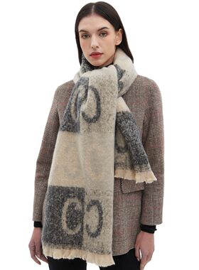 2024 Scarf Men's And Women Short Beard Jacquard Letter Scarf