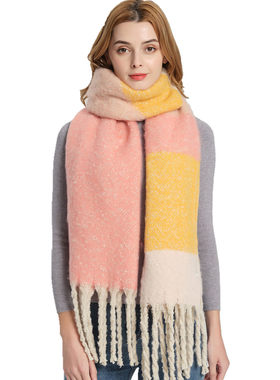 Circle Yarn Thick Tassel Color Matching Thick Scarf Shawl
