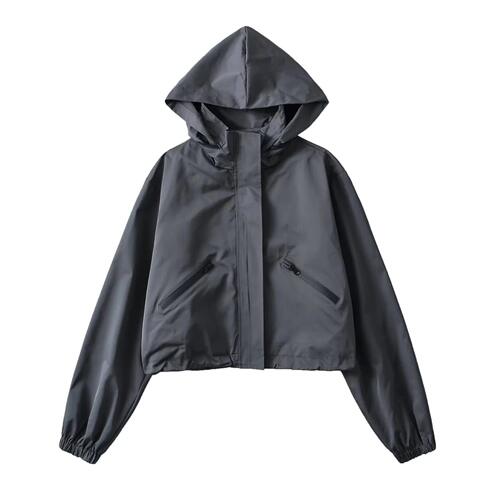 2025 Fashion Hooded Jacket Women Loose Casual Zipper Jacket
