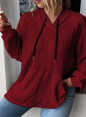 Women's large sweaters Fall hoodies Casual blouse tops 卫衣