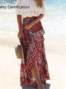 2020 new Summer Beachwear Party Casual Long Maxi Skirt dress