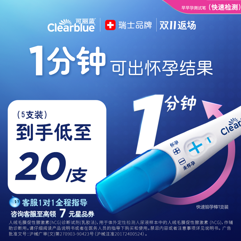 快速验孕 1分钟出结果 瑞士品牌 值得信赖