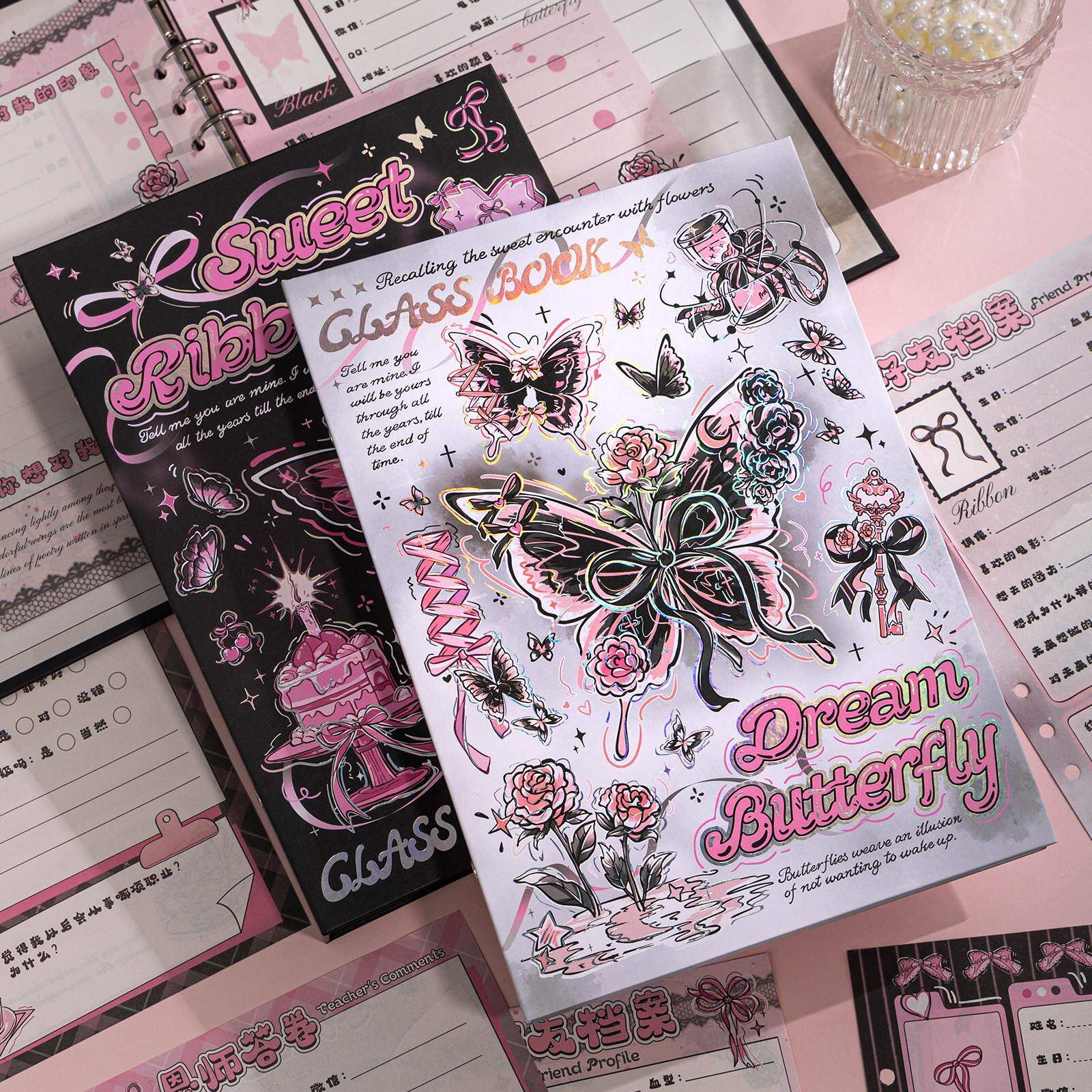 同学录小学生六年级女生高颜值蝴蝶毕业纪念册2026年新款甜酷小众