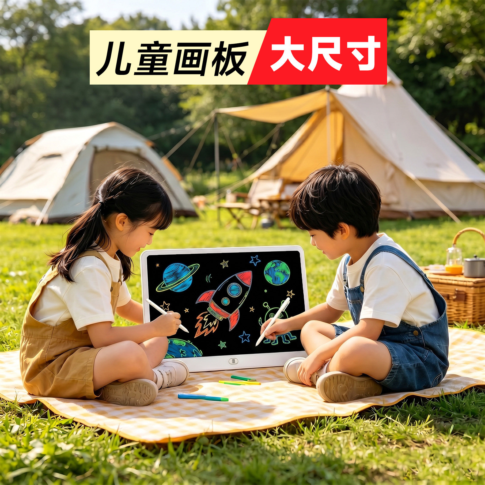 儿童画板大尺寸画画平板16寸护眼无蓝光液晶写字画板手写板儿童涂鸦