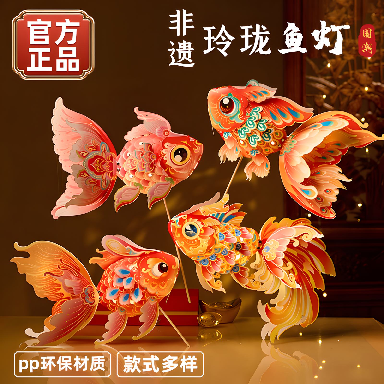 鱼灯新年手工DIY花灯笼非遗锦鲤