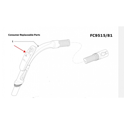 适用于飞利浦 吸尘器 FC9353 9515 9516 遥控器 软管 手柄