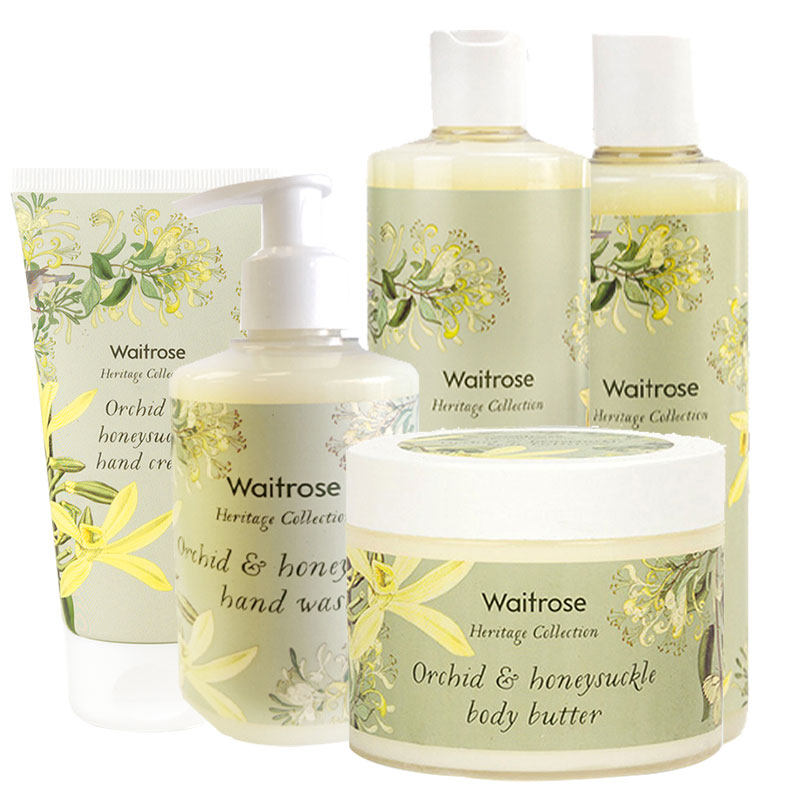 waitrose英国原装兰花金银花洗手液护手霜沐浴露身体润霜五件套装