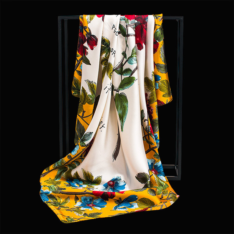 春夏礼物欧美风绸缎缎面大方巾印花大披肩丝巾围巾头巾90在类目 服饰配件/皮带/帽子/围巾, 围巾/丝巾/披肩中 - 来自Buy2taobao.com提供专业的淘宝代购服务