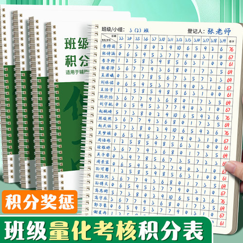 班级日常积分记录本小组管理量化考核表小学生积分本初中生学习教师班主任管理神器作业日日清完成情况登记表