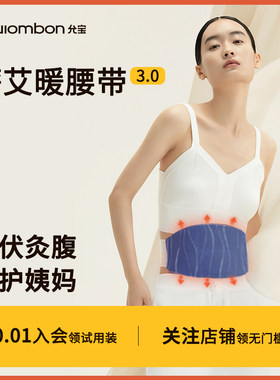【暖腹暖腰】允宝暖腰带暖身蕲艾草热敷贴暖宝宝贴女生艾灸贴暖贴