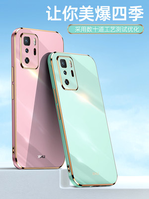 适用小米M2104K10AC手机壳红米note10pro直边硅胶noto10pro女款nont10pro全包镜头nore10pro时尚潮男5G版n10p