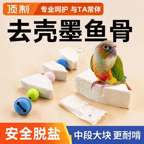顶制鹦鹉去壳脱盐墨鱼骨