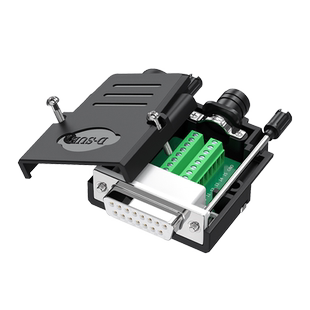 炬信DB15免焊公头母头15针免焊接插头串口并口连接器对接头2排15