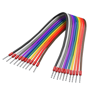 纯铜电源线管型端子杜邦线排线双头U型连接线 电源端子线束加工