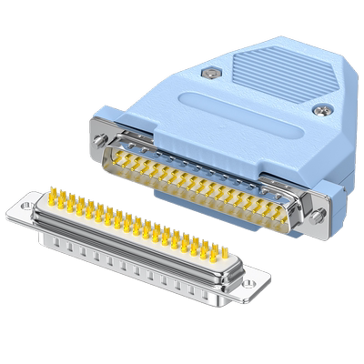 DB37公头母头焊线式连接头带壳