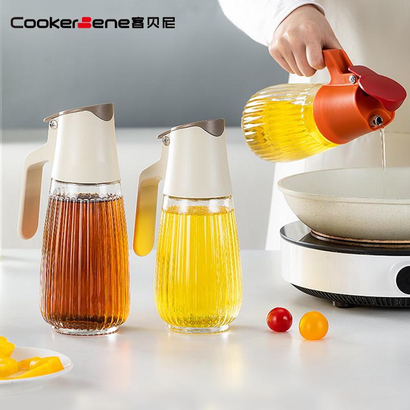 颜值美观自动开合安全卫生油壶