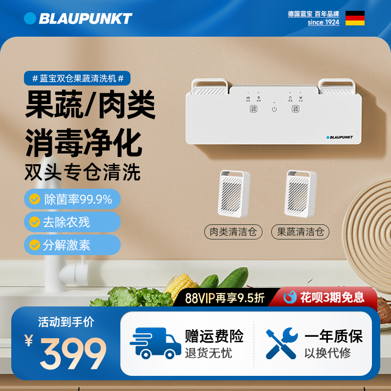 蓝宝果蔬清洗机家用食材净化洗菜器蔬菜去除农药洗肉水果卫士