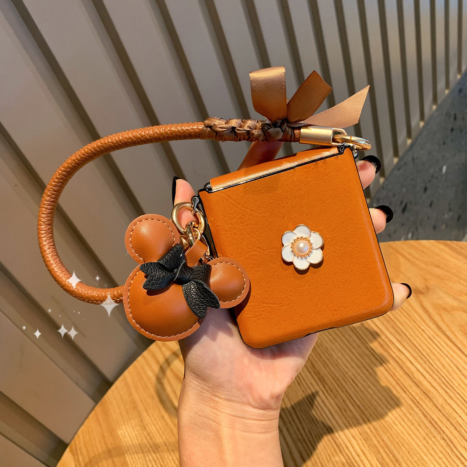 适用小米mixflip皮质复古手机壳