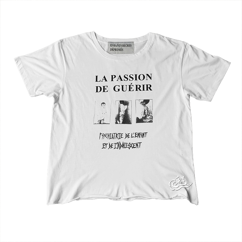 thumbnail for ERD LA PASSION Melancholy rich second-generation punk style loose cotton large neck short-sleeved T-shirt