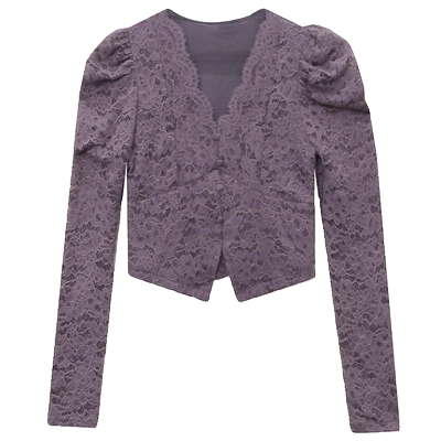 加绒蕾丝打底衫长袖紧身内搭上衣