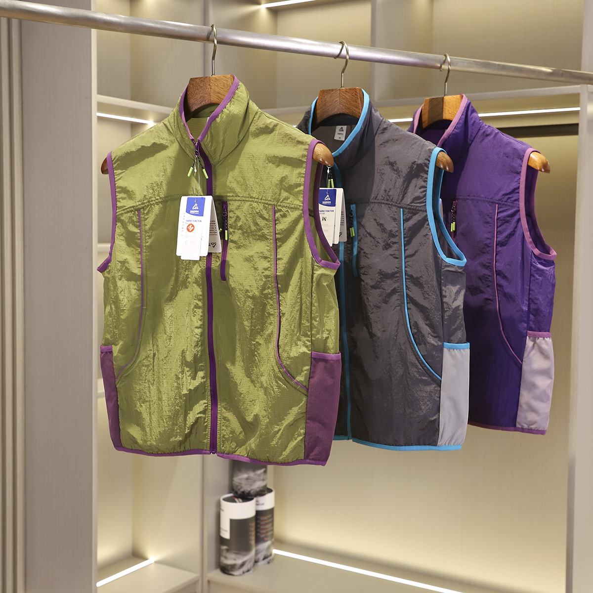 春夏男士防泼水透气立领马甲坎肩