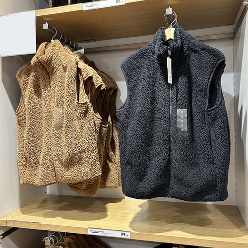 摇粒绒马甲加绒加厚保暖立领