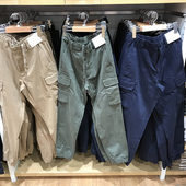 男士 时尚 宽松多口袋束脚休闲裤 牛货来袭 裤 秋新款 工装 东吉U家