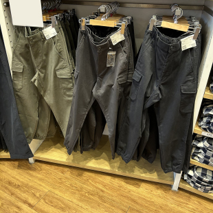 裤 日单常青款 工装 男水洗全棉弹力宽松运动束脚休闲裤 东吉U家